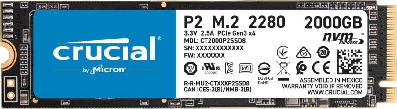 Crucial P2 2TB CT2000P2SSD8