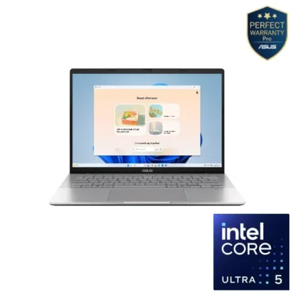 ASUS Vivobook S14 S3407CA-LY065W 90NB16J1-M00410 Laptop, Intel Core Ultra 5 225H, 16GB RAM, 512GB SSD, Intel Graphics, 14-inch WUXGA, Win11, Silver -