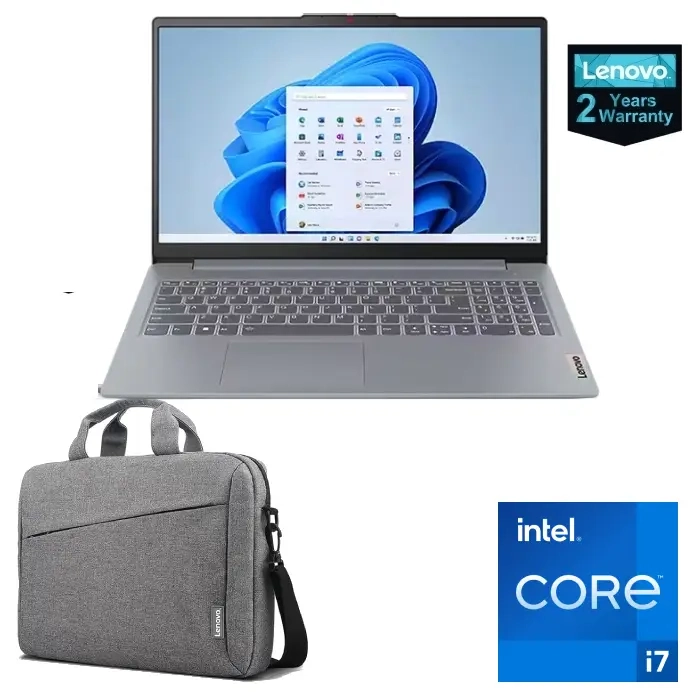 lenovo-ideapad-slim-warranty Lenovo Ideapad Slim 3 15IRH8  83EM00DYED, Intel Core i7 13620H, 16GB RAM 512GB SSD Intel UHD Graphics 15.6 Inch FHD, DOS, Arctic Grey + Bag - - Image 1