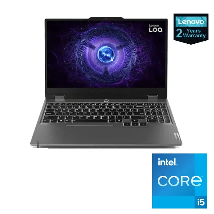lenovo-loq-15iax9-ci5 Lenovo LOQ 15IAX9 Gaming 83GS00SKED , Intel Core i5 12450HX, 12GB RAM, 512GB SSD, RTX 2050 4GB, 15.6" 144Hz, Win11, Luna Grey, 2 Years - - Image 1
